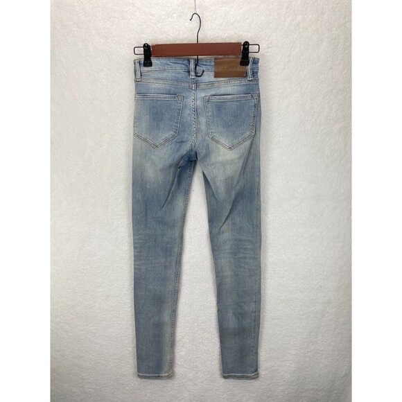 AllSaints Mast Skinny Jeans Women’s Blue Faded Low Rise Stretch Denim Casual 25W - Picture 7 of 13